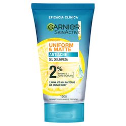 Gel de Limpeza GARNIER Skin Active Uniform & Matte Antiacne 120g