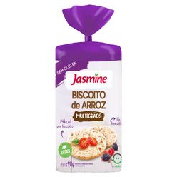 Biscoito De Arroz JASMINE Sem Glúten Multigrãos Nacional 90G