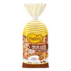 Pão PADERRI de Leite com Gotas de Chocolate Pacote 264g