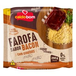 Farofa Pronta CALDO BOM Bacon com Croutons 250g