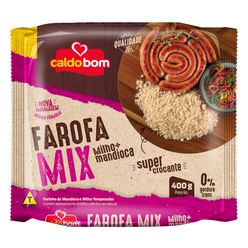 Farofa Pronta CALDO BOM Mix Milho + Mandioca 400g