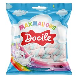 Marshmallow DOCILE Maxmallows Recheado Morango 135g