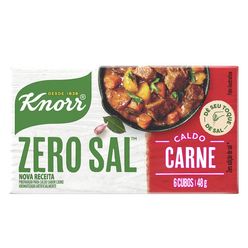 Caldo KNORR Zero Sal Carne 48g 6 Cubos