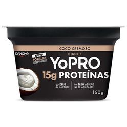 Iogurte Danone Yopro Coco Sem Lactose E Com Proteina 160g