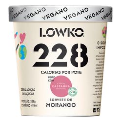 Sorvete LOWKO Morango Vegano 455ml