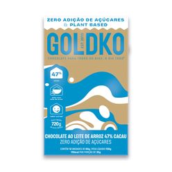 Chocolate GOLD & KO Branco com Cookies Zero Adição de Açúcares 80g