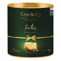 Panettone CASA SUICA Frutas Cristalizadas e Uvas Passas Lata 1kg