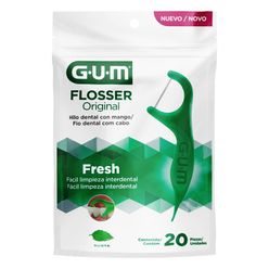 Fio Dental Flosser GUM Original Mental Com Cabo 20un