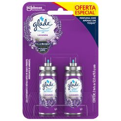 Refil Desodorizador De Ambiente Glade Toque De Frescor Lavanda Com 2 Unidades 50% De Desconto No Segundo 12ml