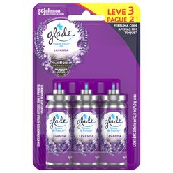 Refil Desodorizador de Ambiente GLADE Toque de Frescor Leve 3 Pague 2 Unidades 12ml