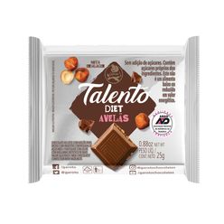 Chocolate GAROTO Talento Avelãs Diet 25g