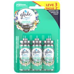 Refil Desodorizador De Ambiente Glade Toque De Frescor Frescor De Águas Florais Com 3 Unidades Leve 3 Pague 2