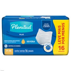 Roupa íntima Descartável Plenitud Protect Plus Incontinência Intensa P/m Com 16 Unidades Leve Mais Por Menos