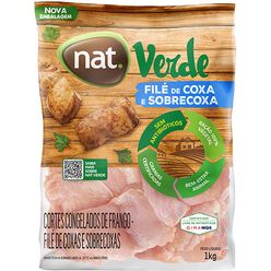 Filé Coxa e Sobrecoxa de Frango NAT Verde Congelado IQF 1kg