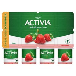 Leite Fermentado ACTIVIA Morango 680g Embalagem Econômica