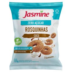 Rosquinha Coco JASMINE Zero Açúcar Novo Peso Líquido 120G