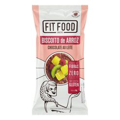 Biscoito de Arroz Integral FIT FOOD com Chocolate ao Leite 60g