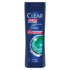 Shampoo Clear Men Limpeza Diária 2 Em 1 400ml