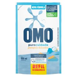 Lava Roupa Líquido Omo Puro Cuidado Refil 900ml