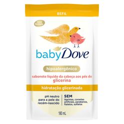 Sabonete Líquido Glicerina BABY DOVE Hidratação Glicerinada 180ml Refil