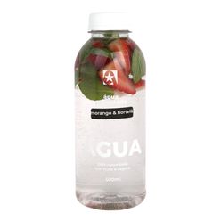 Água Saborizada Morango Com Hortelã 500ml