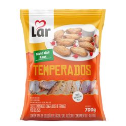 Meio da Asa de Frango LAR Temperados Congelado 700g