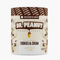 Pasta de Amendoim DR.PEANUT Power Cream Cookies e Cream com Whey Protein 600g