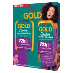 Shampoo 275ml + Condicionador 175ml Cachos NIELY GOLD Definição Prolongada 450ml