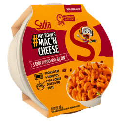 Mac'N Cheese SADIA Hot Bowls Cheddar & Bacon 300g