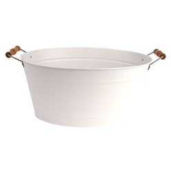Balde Organizador Farmhouse Aço Galvanizado 38.5x28.5cm - A\CASA