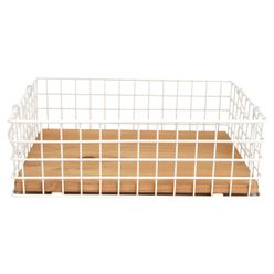 Cesto Organizador Farmhouse Aço Galvanizado 31x24.5cm - A\CASA