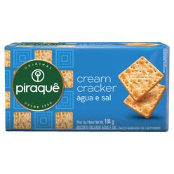 Biscoito PIRAQUÊ Cream Cracker Água e Sal 184g