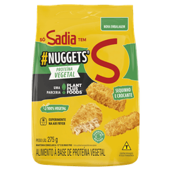 Nuggets SADIA Vegetal Crocante 12g de Proteína Congelado 275g