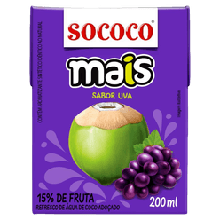 Água de Coco SOCOCO Uva 200ml