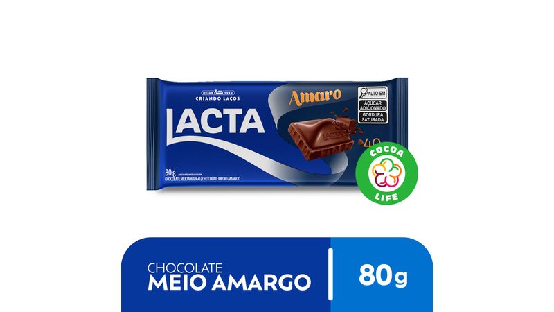 Chocolate LACTA Ao Leite 80g - Angeloni Supermercado