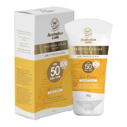 Protetor Solar Facial AUSTRALIAN GOLD Gel Creme efeito Matte Antipoluição FPS50 50g