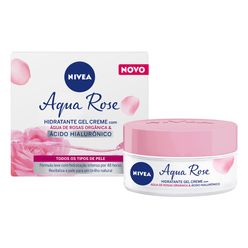 Creme Hidratante NIVEA Aqua Rose com Ácido Hialurônico 50ml