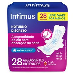 Absorvente INTIMUS Noturno Discreto C/Abas - 28 UN