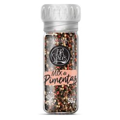 Mix de Pimenta em Grãos com Moedor BR SPICES Gourmet Vidro 50g