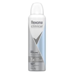 Desodorante REXONA Clinical Sem Perfume Aerossol 150ml
