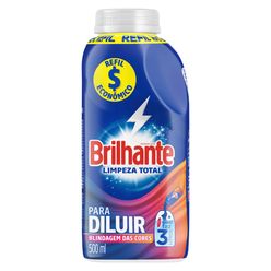 Lava Roupa Líquido BRILHANTE Limpeza Total Refil para Diluir 500ml