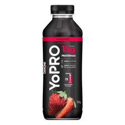 Iogurte DANONE Yopro Morango Zero Lactose e Zero Adição de Açucares 500g