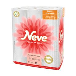 Papel Higiênico NEVE Toque de Seda Folha Dupla 18un 20 metros