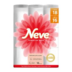Papel Higiênico NEVE Toque de Seda Folha Dupla 18 unidades 30 metros