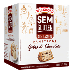 Panettone WICKBOLD Gotas de Chocolate Sem Glúten, Sem Lactose 300g