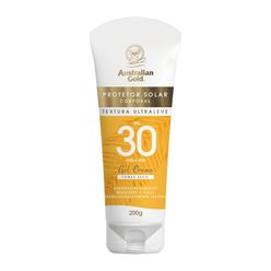 Protetor Solar Corporal AUSTRALIAN GOLD Gel Creme Textura Ultraleve FPS30 200g