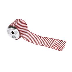 Rolo de Fita A\CASA Natal Vermelho e Branco 6,3cm x 2m