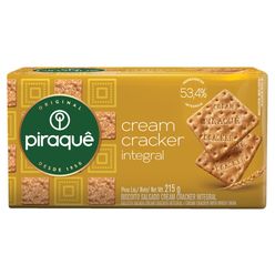 Biscoito PIRAQUÊ Cream Cracker Integral 215g