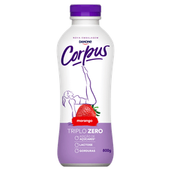 Iogurte CORPUS Triplo Zero Morango Zero Lactose 800g