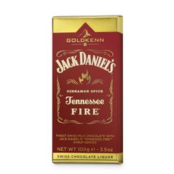 Chocolate GOLDKENN Jack Daniel's Fire Ao Leite Com Licor 100g